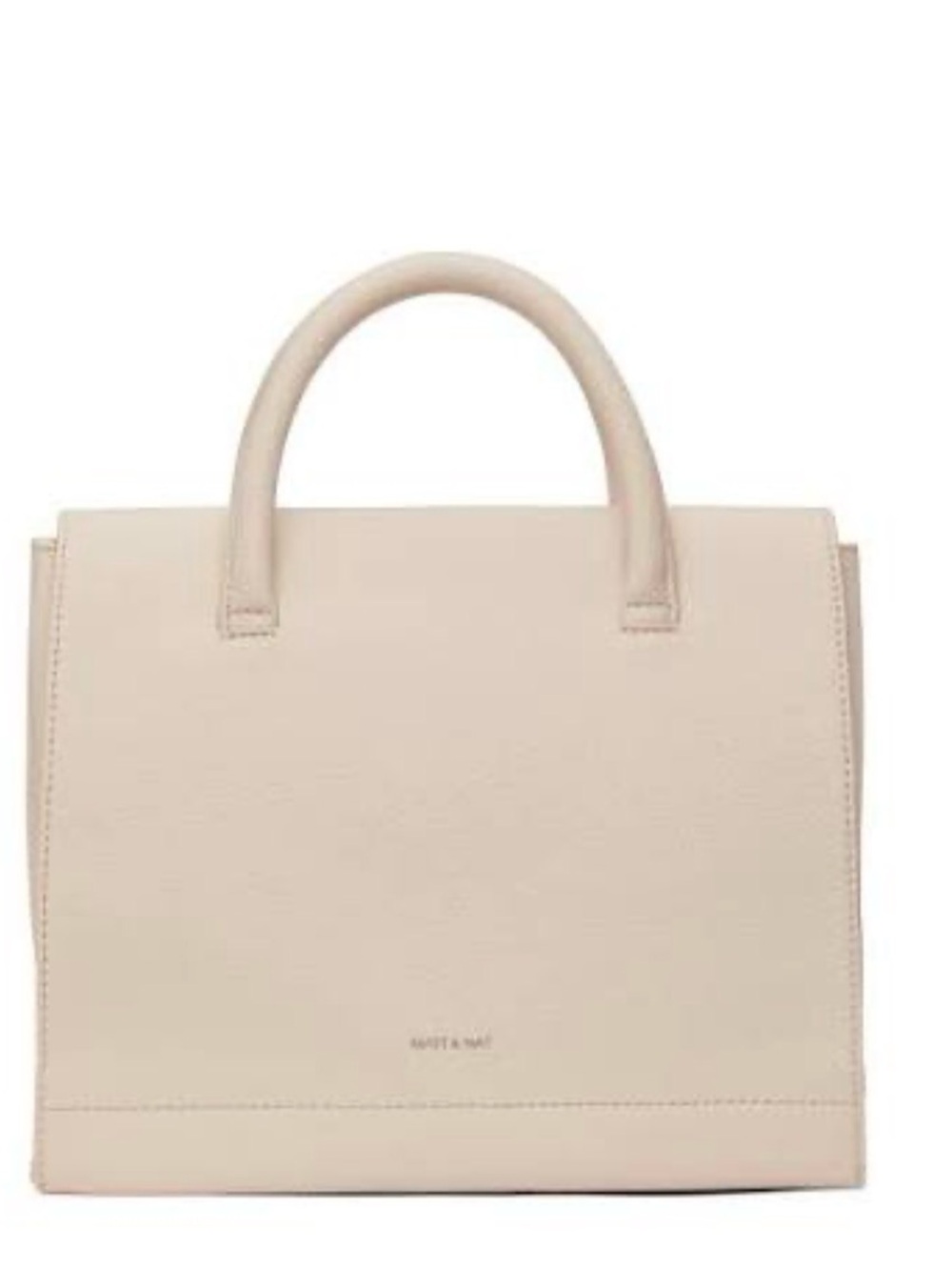 Matt & Nat Cream Adel Vegan Satchel Structured Top-Handle Tote Cream